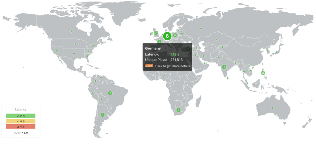 World Map in nanoStream Cloud