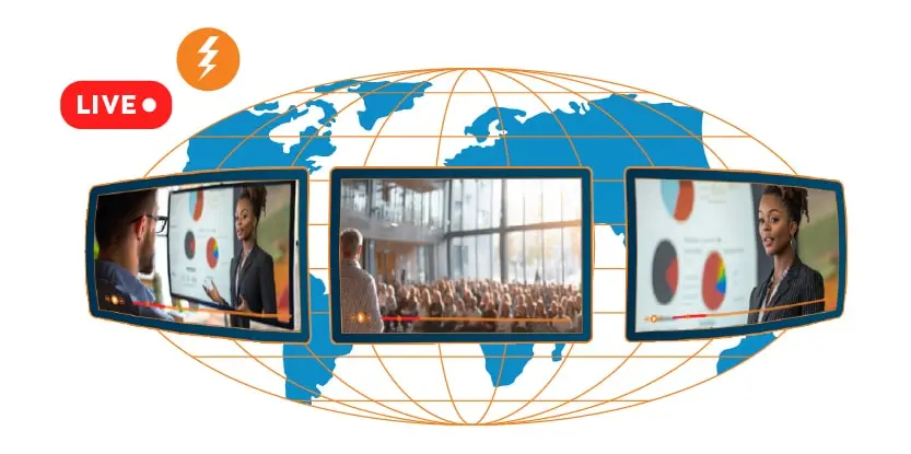 Real-time streaming for a corporate event