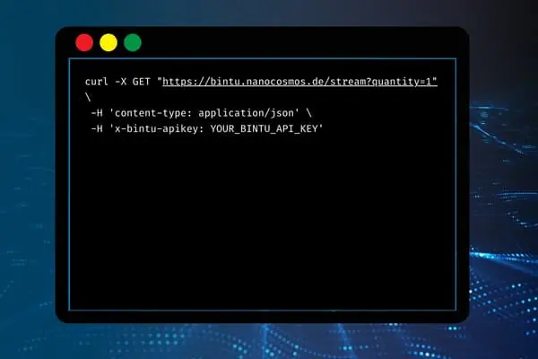 Getting started with nanoStream API
